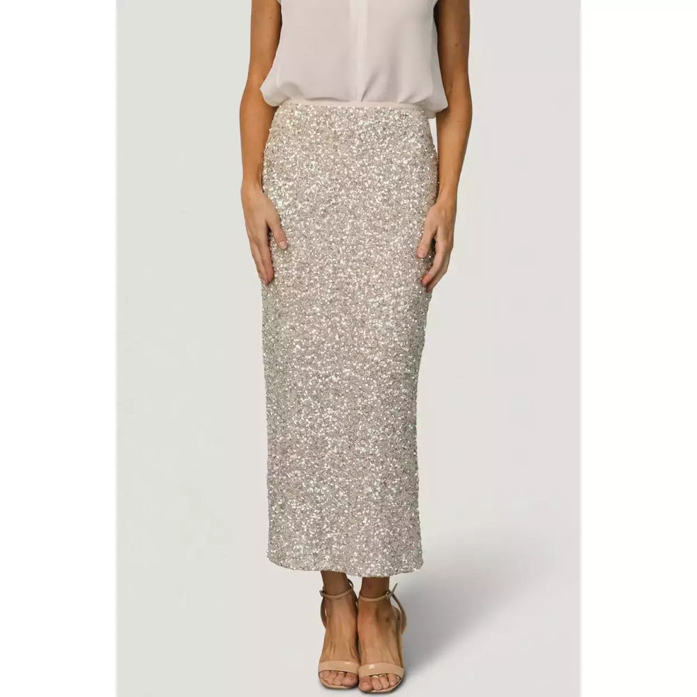 Baltic Born Charmed Sequin Midi Skirt | Champagne Size SS